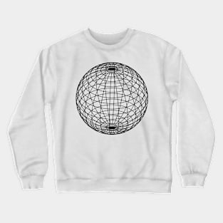 Wireframe sphere [black] Crewneck Sweatshirt